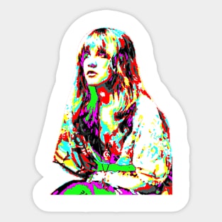 Stevie Nicks Psychedelic Retro Fan Art Sticker